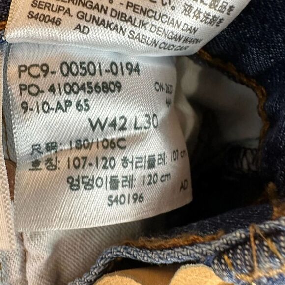 Levi’s NWT 501xx Straight Leg Blue Denim‎ Jeans Men’s 42 x 30 - Picture 12 of 13